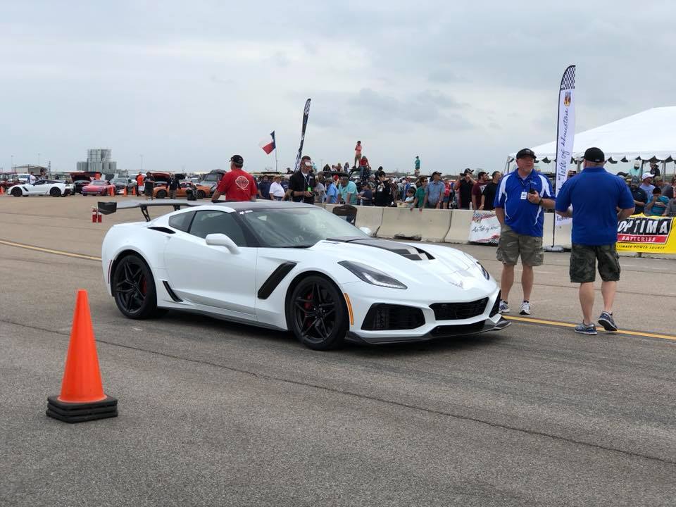 2019 Arctic White Corvette ZR1 at Texas Mile