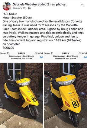 No. 3 Corvette Racing Motor Scooter 