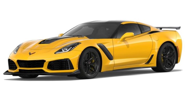 Our customized ZR1 Corvette in Corvette Racing Yellow.