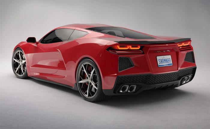 2020 mid-engine Corvette rear view