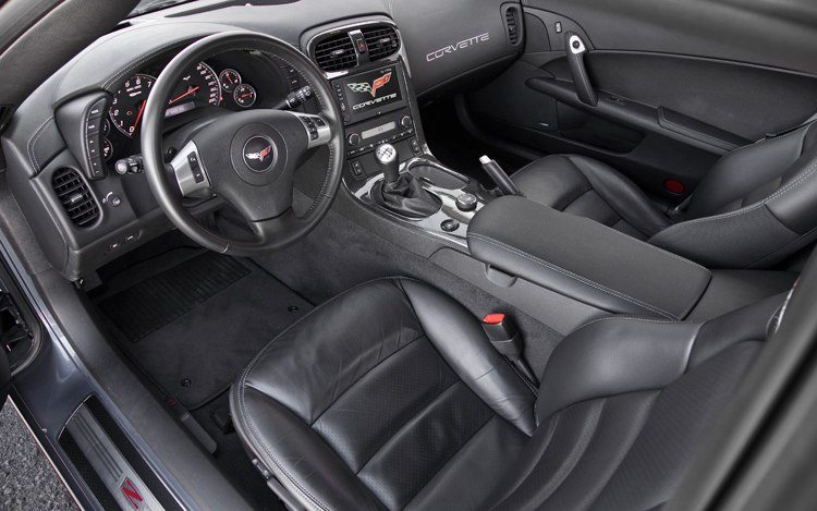 Interior of a 2011 Corvette Z06. 