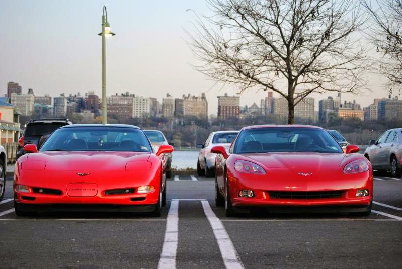 C5 and C6 Corvettes in Red