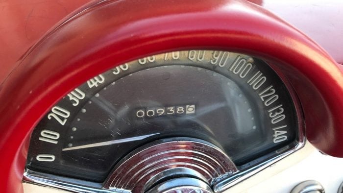 1954 Corvette odometer