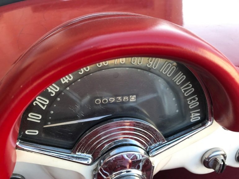 1954 Corvette odometer