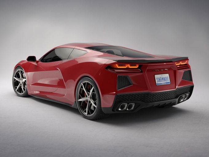 2020 mid-engine Corvette rendering