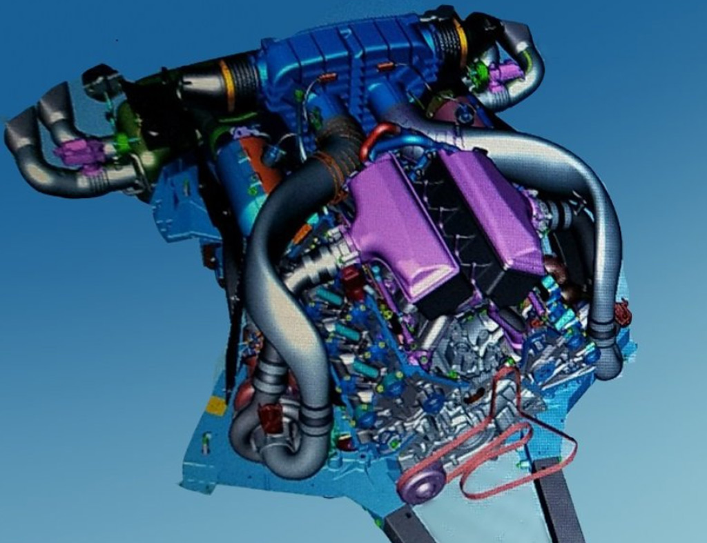 mid-engine-Corvette engine