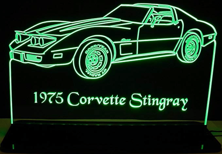 1975 Corvette Stingray Acrylic Lighted Edge