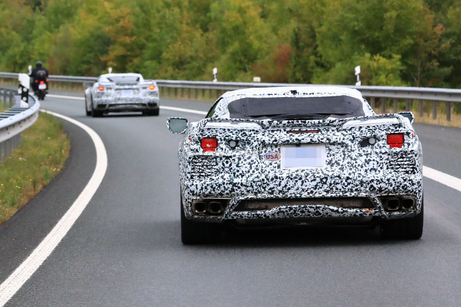 The 2020 Mid-Engine Corvette photographed near the Nurburgring on September 3, 2018.