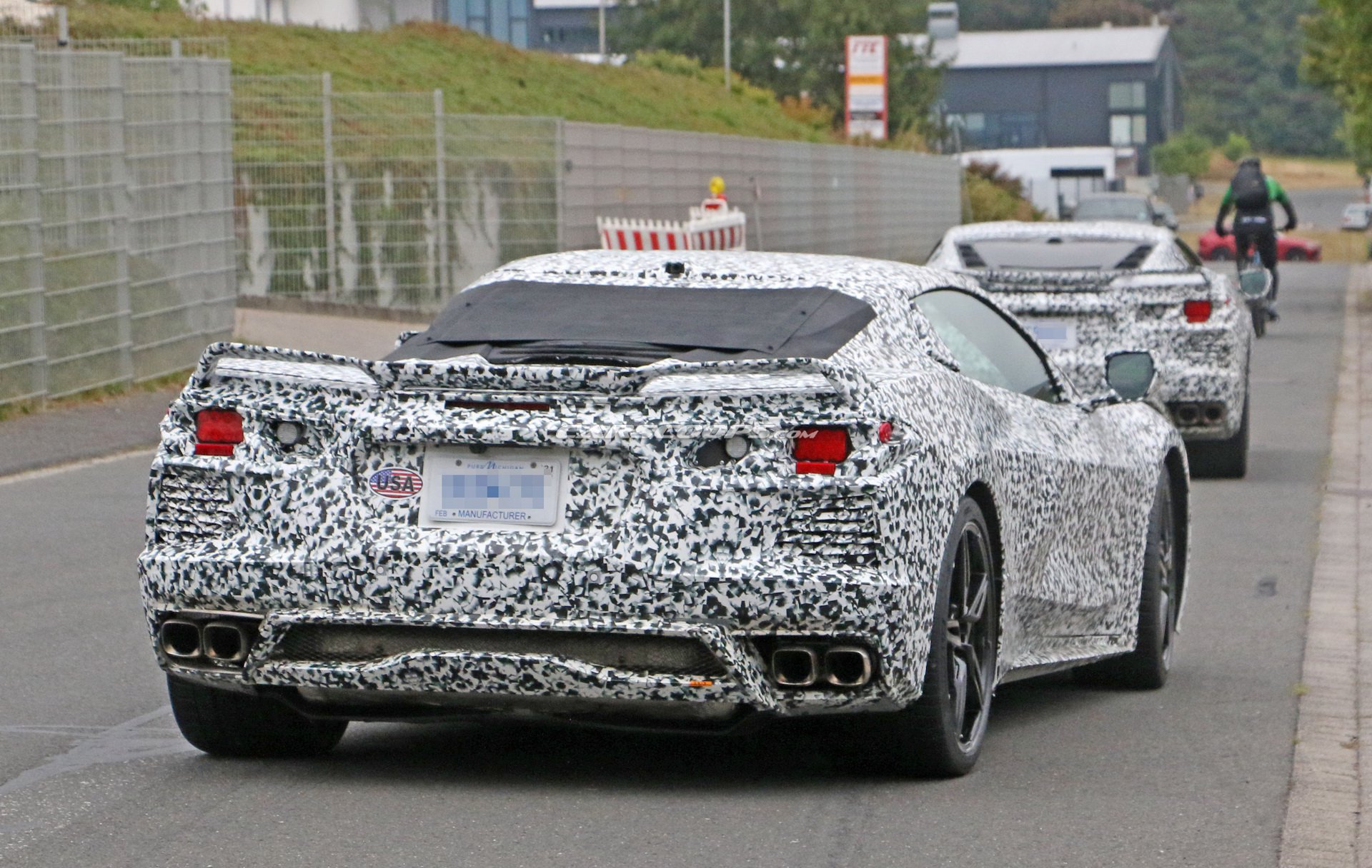 The 2020 Mid-Engine Corvette photographed near the Nurburgring on September 3, 2018.