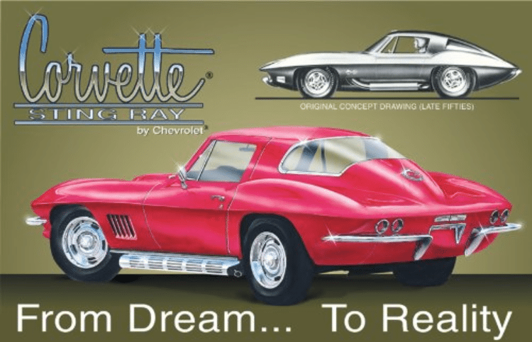 Chevy Corvette Stingray Tin Sign