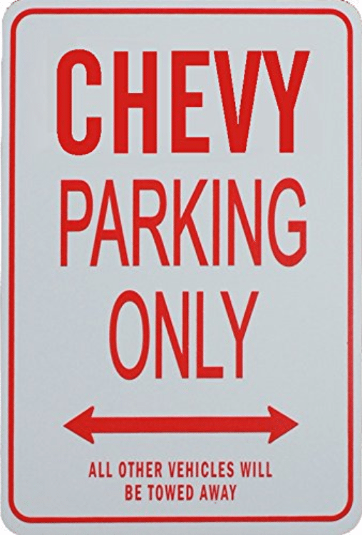 Chevy Parking Only