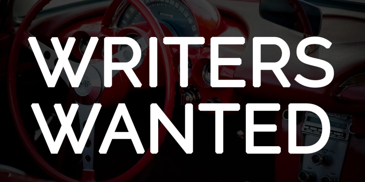 Corvette Writers Wanted!