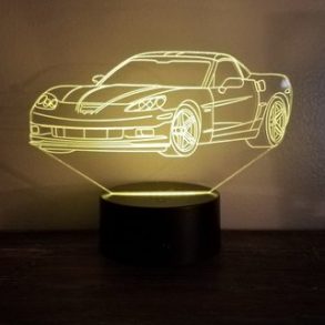 Chevy Corvette C6 LED Display Table Lamp