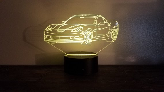  Chevy Corvette C6 LED Display Table Lamp