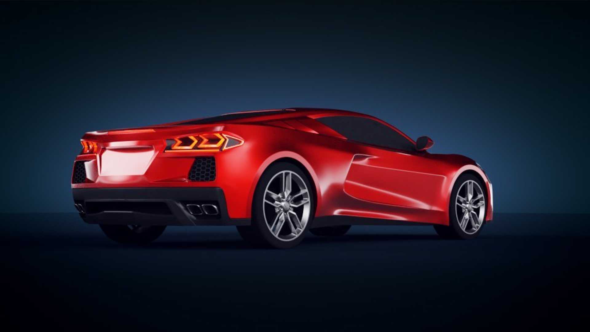 mid-engine Corvette rendering