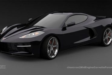 C8 Corvette Rendering in black