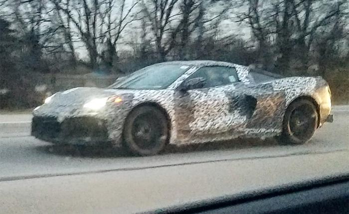 C8 Corvette spied