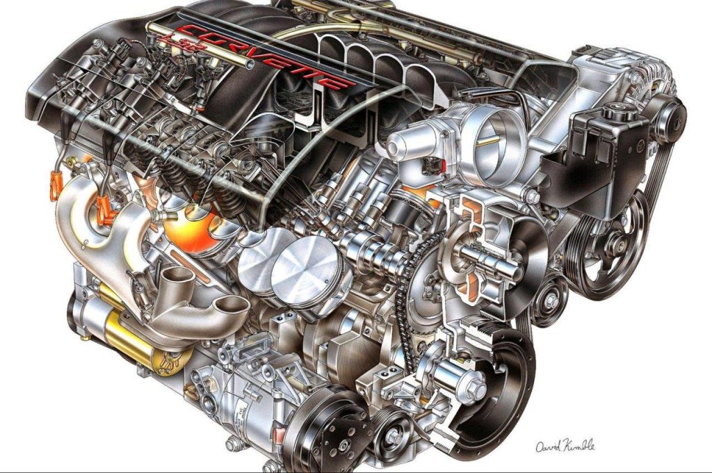 Chevrolet LS1 Engine / Illustration by David Kimble