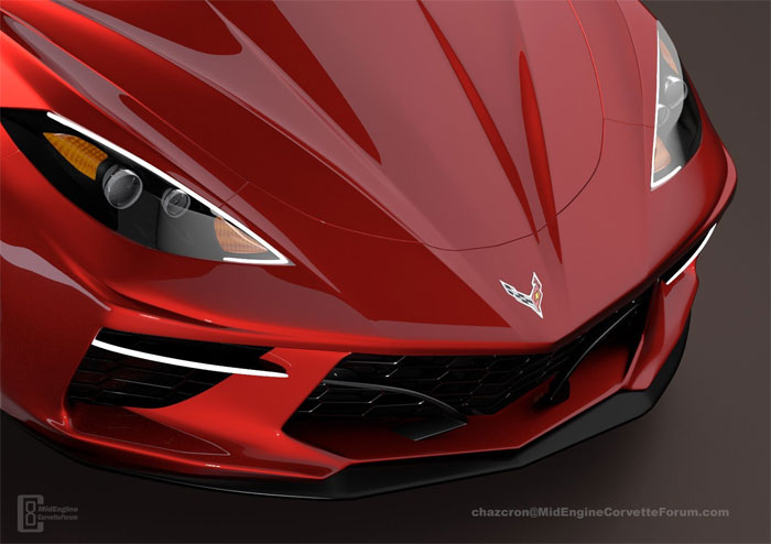 Mid-engine corvette rendering