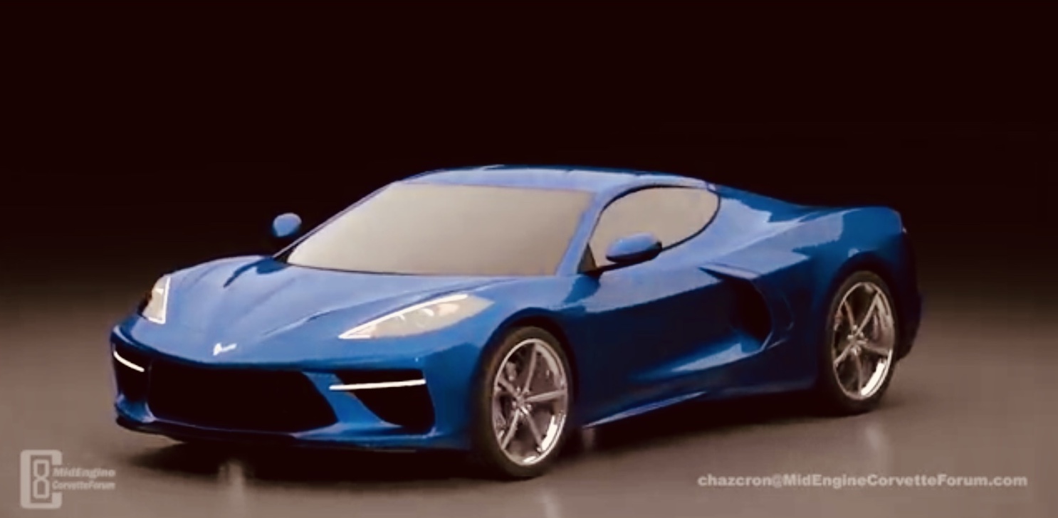 Mid-engine Corvette rendering