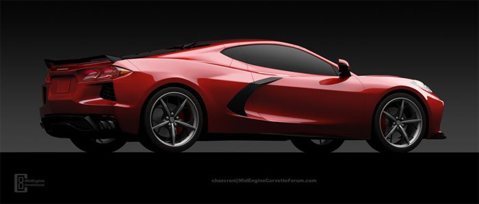 Mid-engine corvette rendering