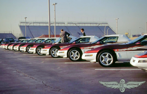 The 1995 Corvette Pace Car Replicas at the Indianapolis 500.