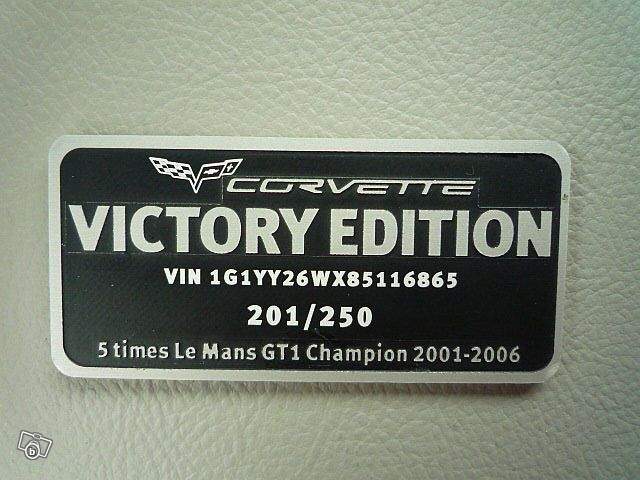 2007 Victory Edition Corvette Badge