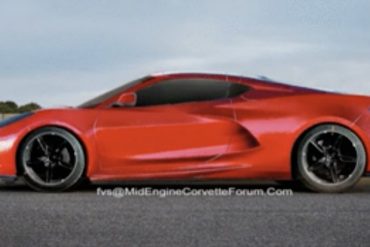 C8 Corvette size rendering