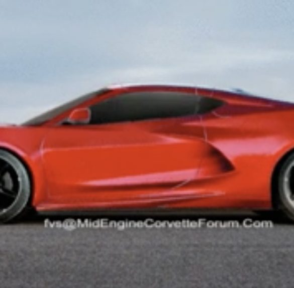 C8 Corvette size rendering