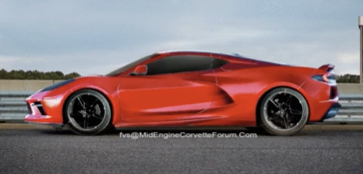 C8 Corvette size rendering