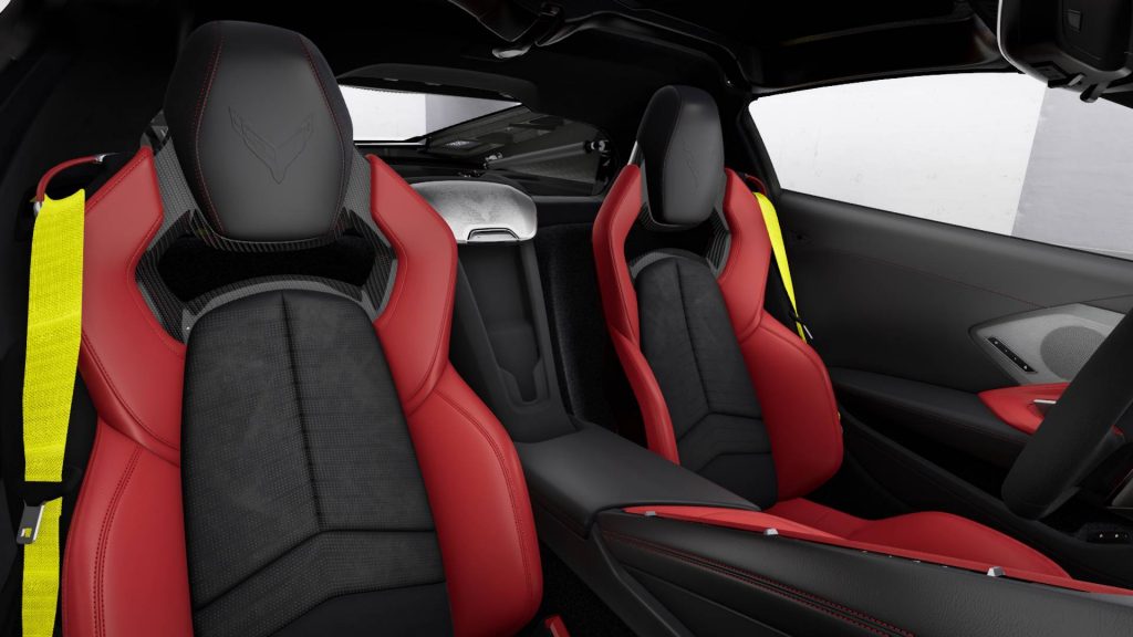 The 2020 Corvette could be ordered with seatbelt strap colors that differed from the rest of the interior.