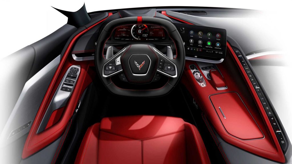 Interior of the 2020 Corvette Stingray.