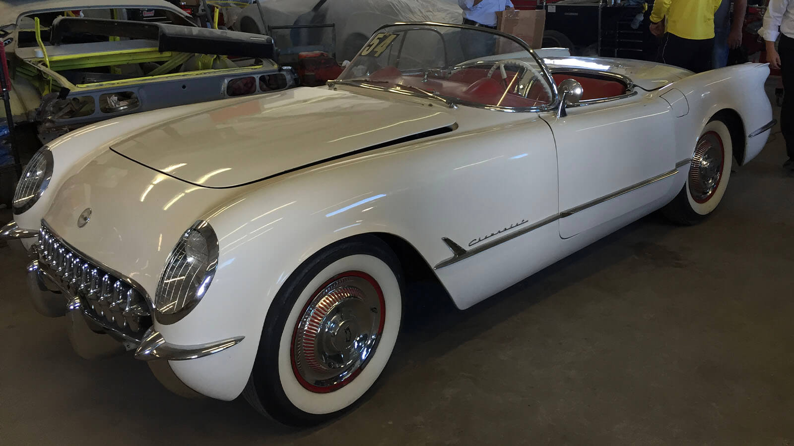 The 1954 Peter Max Corvette after full restoration.