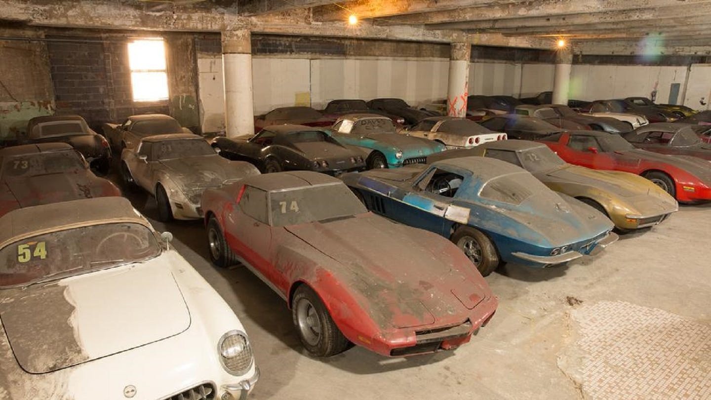 The Peter Max Corvette Collection sat abandoned for nearly 25 years in various New York City parking garages.