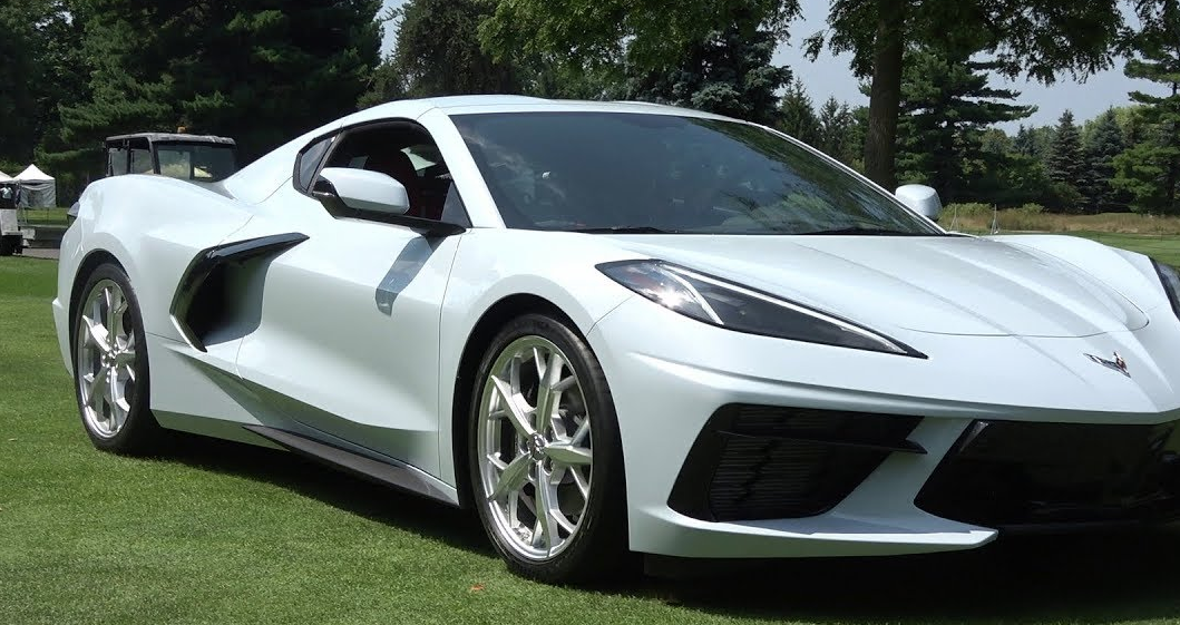 White C8 Corvette