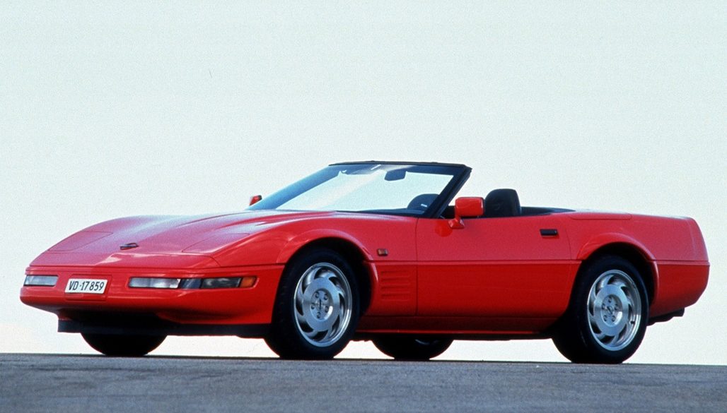 1991 COrvette Convertible (equipped for European export - note the side marker lights on the front fenders.)