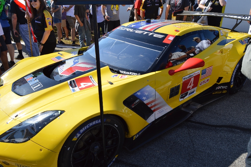 The No. 4 C7.R Corvette before the start of the Petit Le Mans at Road Atlanta.  Image courtesy of Scott Kolecki/Corvsport.com.