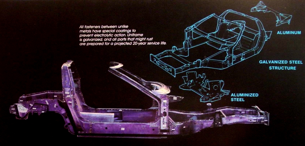 The C4 Corvette was the first-generation of Corvette to feature unibody construction.