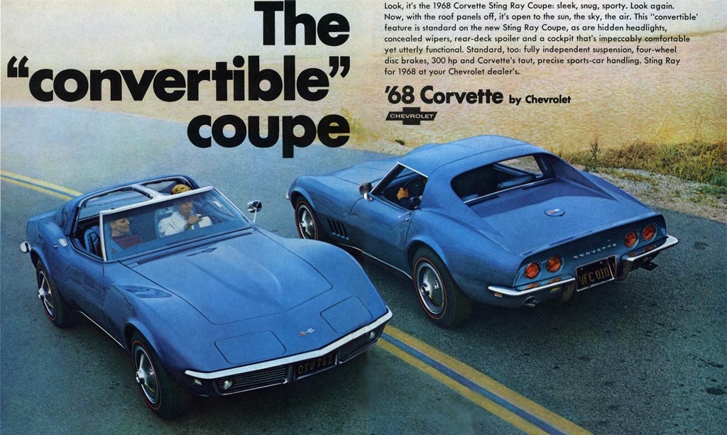 Original GM advertisement for the 1968 Corvette.