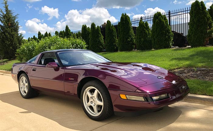 The 1995 Corvette in Dark Purple Metallic.