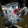 A cut-away version of the LT2 6.2L V-8 engine for the 2020 Corvette Stingray. The new mid-engine Corvette featuring the LT2 and dual-clutch transmission can reach 60 mph in 2.9 seconds and cross the quarter mile mark in 11.2 seconds at 121 mph. (Photo by Steve Fecht for Chevrolet)