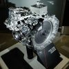 A cut-away version of the TREMEC eight speed dual-clutch transmission for the 2020 Corvette Stingray. The new mid-engine Corvette featuring the LT2 6.2L V8 engine and dual-clutch transmission can reach 60 mph in 2.9 seconds and cross the quarter mile mark in 11.2 seconds at 121 mph. (Photo by Steve Fecht for Chevrolet)