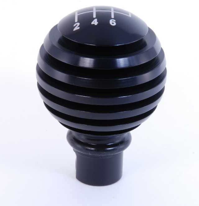 Black Delrin Hardbar Shift Knob – Corvette C6 Z06 2008-2013, 4 Inch, 6-Speed, Bead Blasted Finish