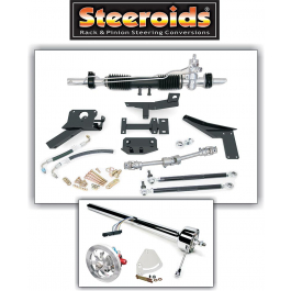 1953-1957 Corvette Steeroids Rack And Pinion Conversion Kit With PowerSteering Chrome Column