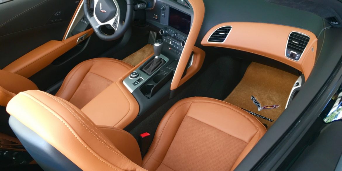 The interior of a C7 Corvette Coupe.