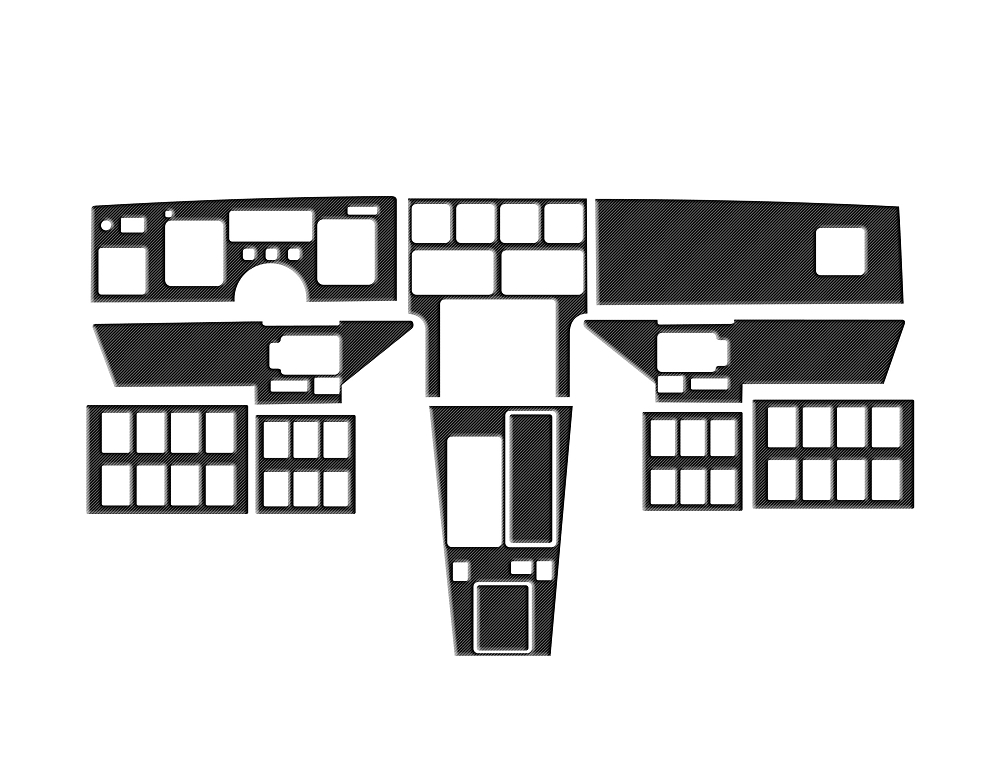 Hydro Carbon Fiber replacement dash panels, 12 part kit