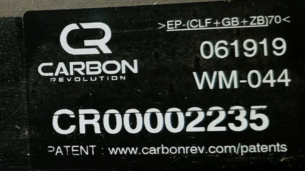 Z06 carbon fiber wheels, labels