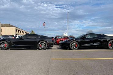 C7 and C8 side by side, side profile nose to tail