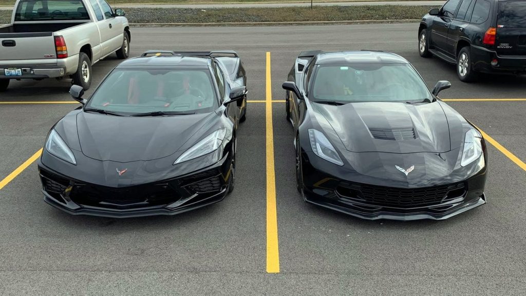 C7 and C8 side by side, front raised angle