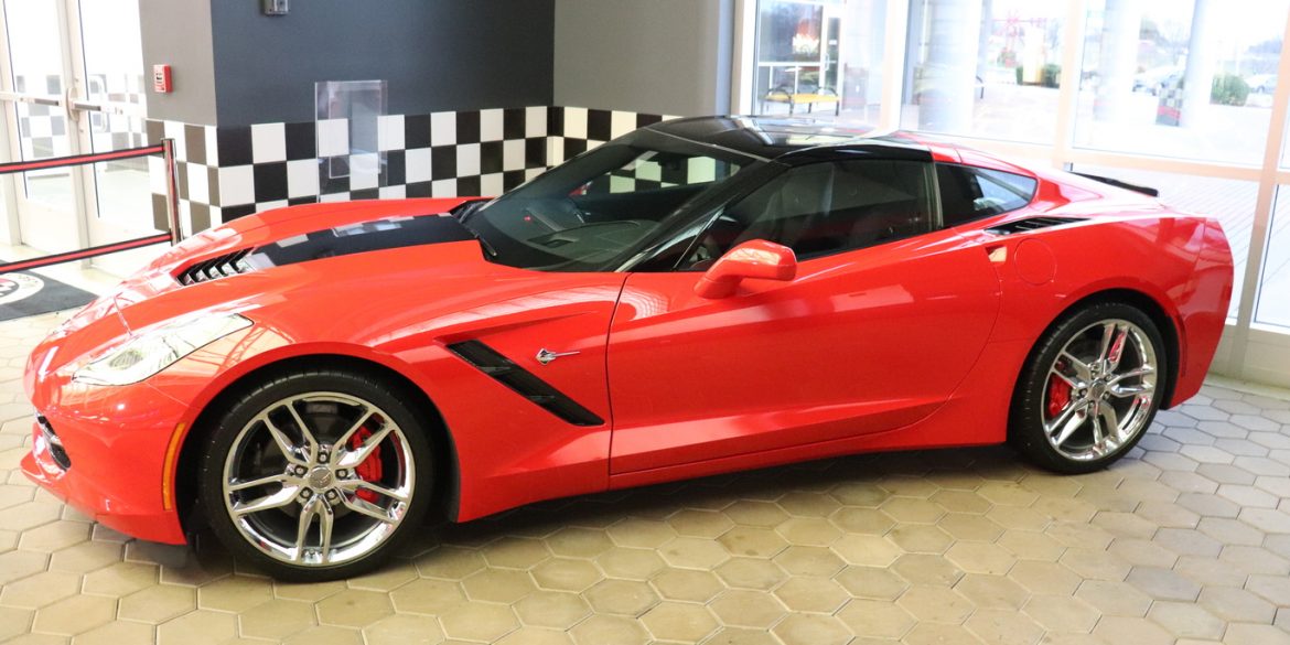 C7 Corvette on display at the National Corvette Museum